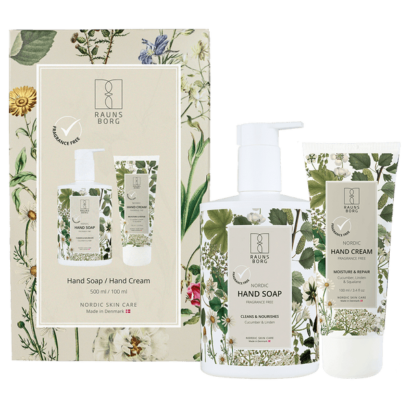 Gaveæske Fragrance Free Hand Soap + Hand Cream