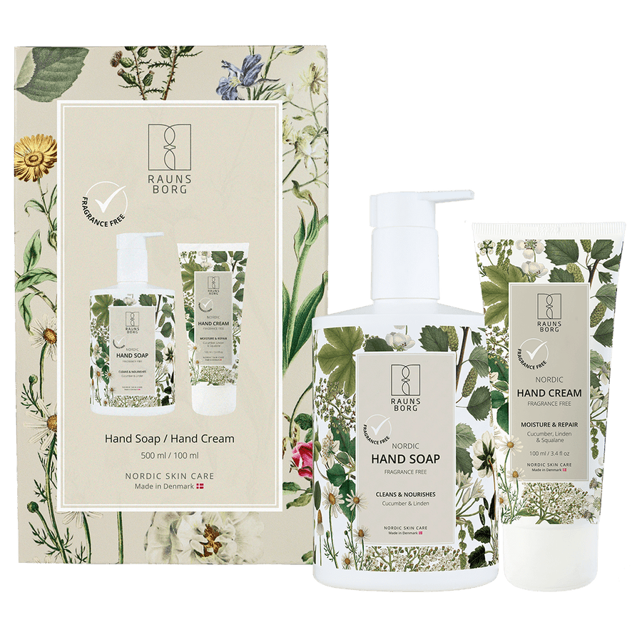 Gaveæske Fragrance Free Hand Soap + Hand Cream