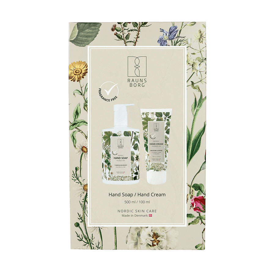 Gaveæske Fragrance Free Hand Soap + Hand Cream